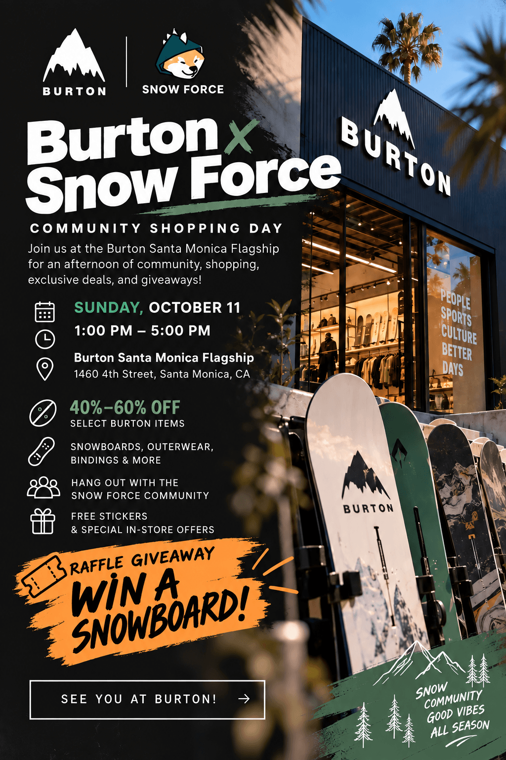 Burton × Snow Force Community Shopping Day